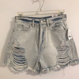 PACSUN LOS ANGELES Ultra HIGH RISE Vintage SHORT Size 24 NWT pac sun